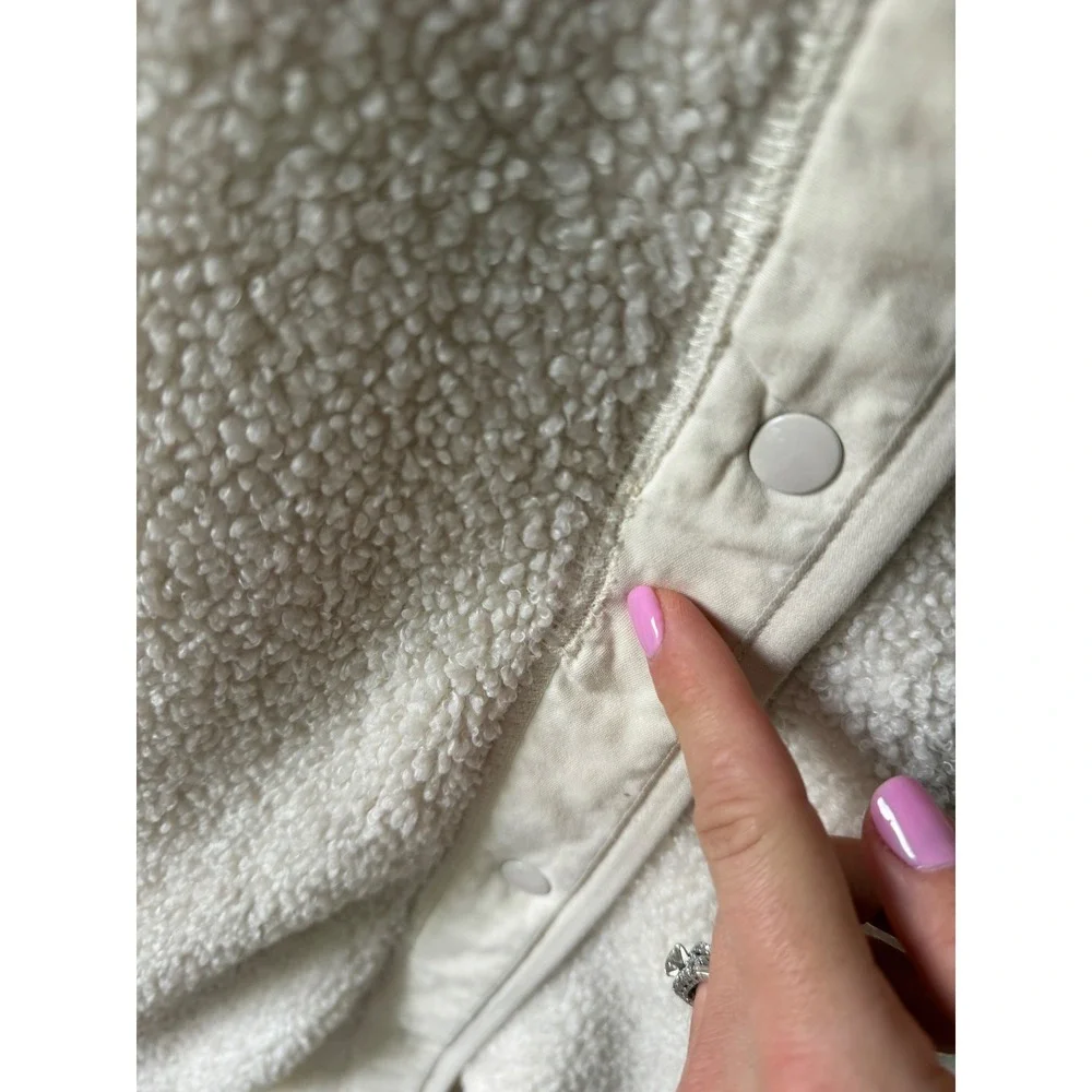 Wilfred Aritzia Jacket Sherpa Long Liner Light Birch Cream Medium